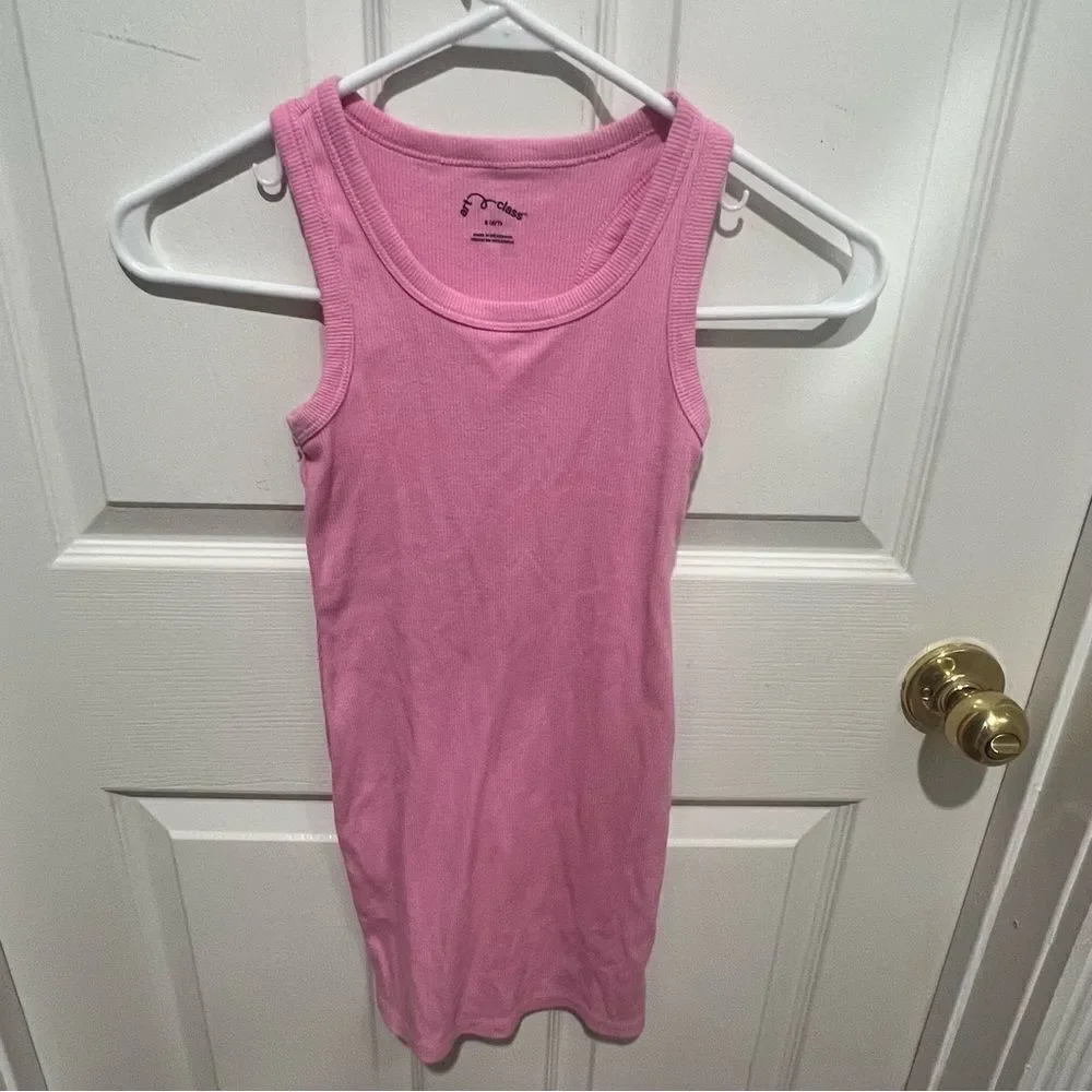 Art class girls ribbed tank dress in pink size small 6/7